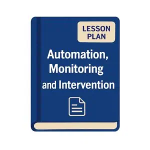 Lesson plan cover for Crew Resource Management training focused on automation and human factors in aviation.