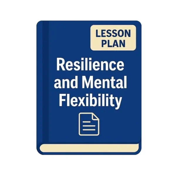 Crew Resource Management training session on resilience and mental flexibility with facilitator guiding group discussion using handouts and slides